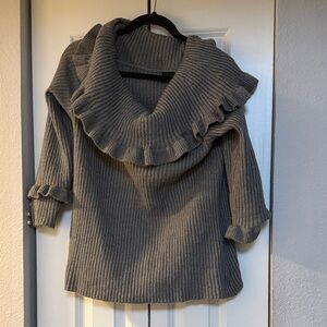 Lane Bryant Gray Cowl Neck Sweater